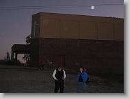 Let's go eat breakfast! Is that the moon out?